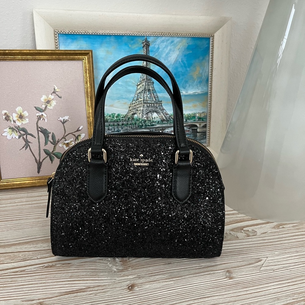 New Kate Spade glitter satchel bag
